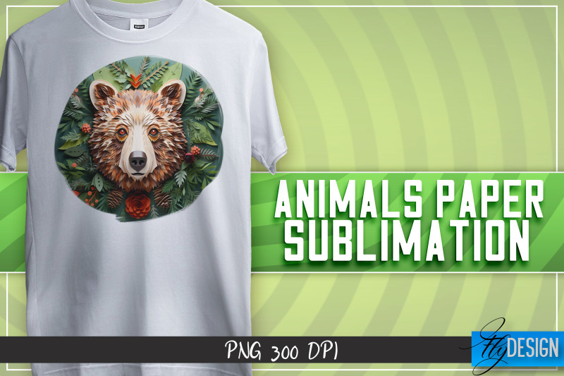 bear-paper-sublimation-t-shirt-design