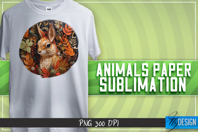 animals-paper-sublimation-t-shirt-design