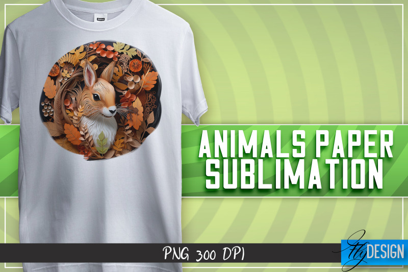 animals-paper-sublimation-t-shirt-design