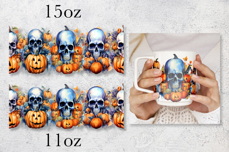 halloween-mug-wrap-design-skull-mug-sublimation-png