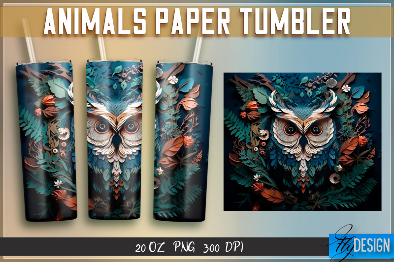 owl-paper-tumblers-wrap-20-oz