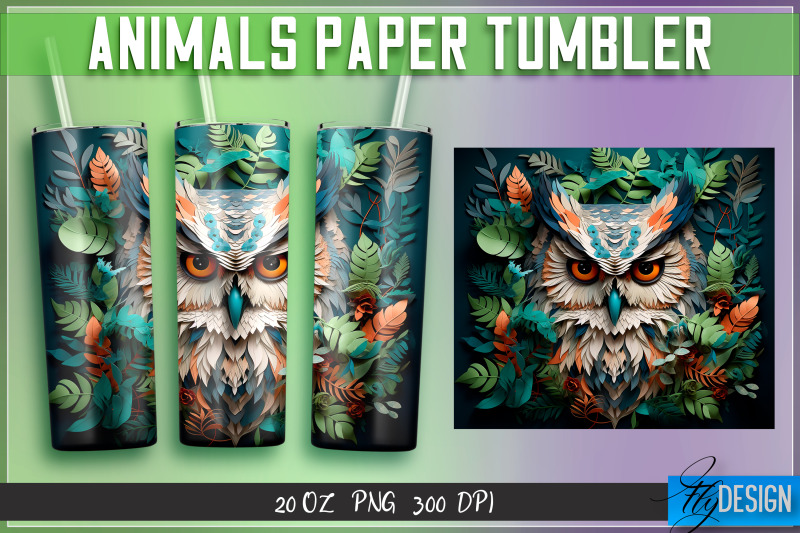 owl-paper-tumblers-wrap-20-oz