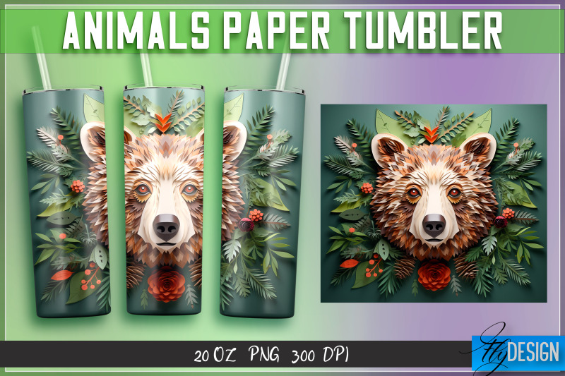 animals-paper-tumblers-wrap-20-oz