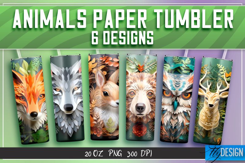 animals-paper-tumblers-wrap-20-oz