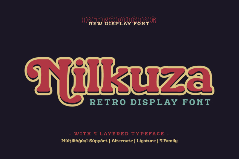 nilkuza-retro-display-font