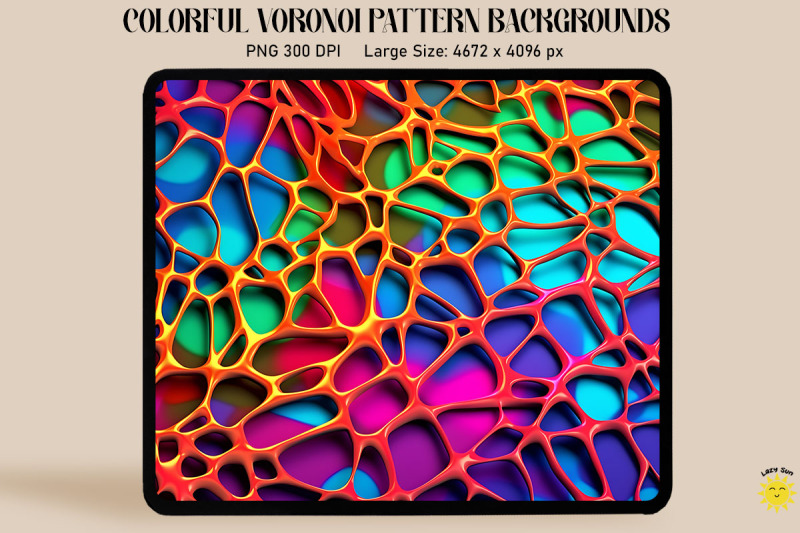 3d-neon-colored-voronoi-pattern