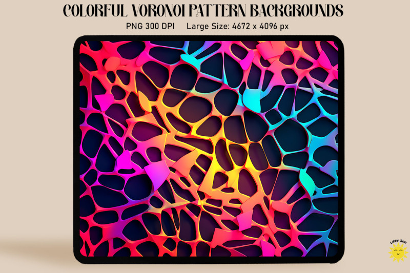 3d-neon-colored-voronoi-pattern