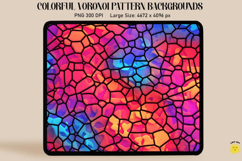 3d-neon-colored-voronoi-pattern