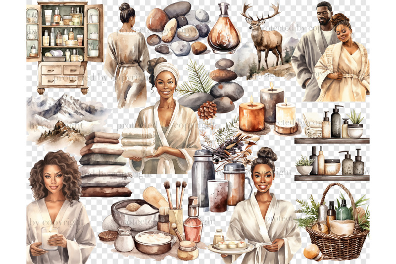 spa-day-clipart-black-girl-clipart-png