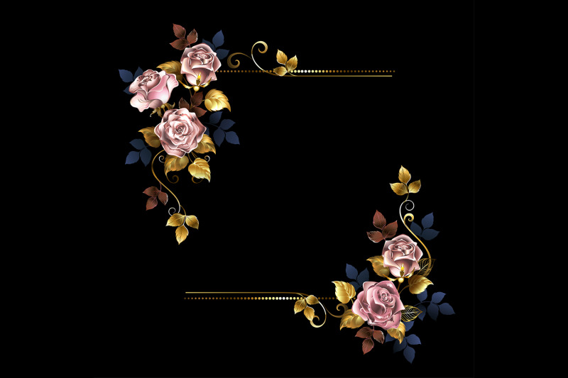 rectangular-composition-with-pink-gold-roses