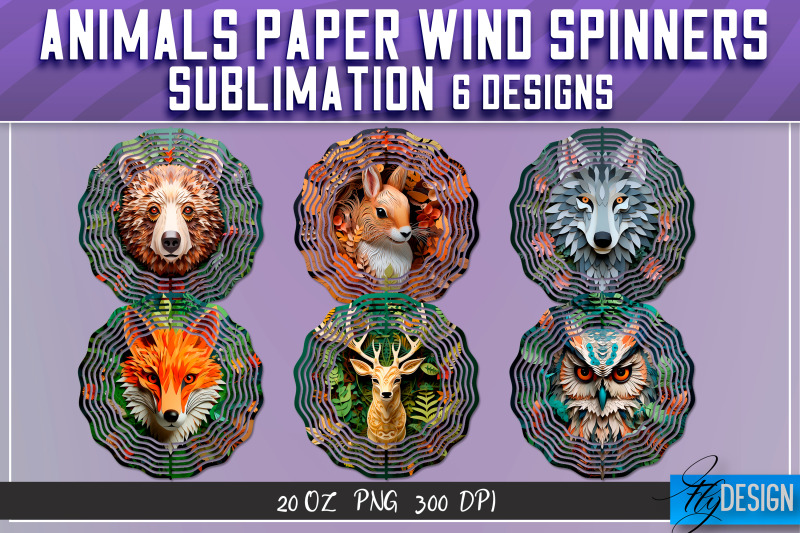 animals-paper-wind-spinners-sublimation