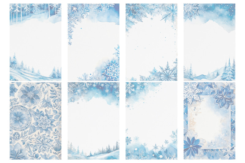 watercolor-winter-blue-digital-backgroud