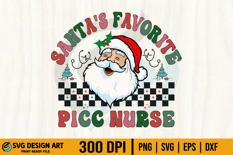 christmas-picc-nurse-svg-santas-favorite-retro-t-shirt
