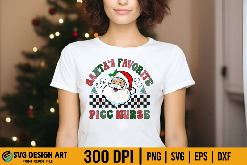 christmas-picc-nurse-svg-santas-favorite-retro-t-shirt