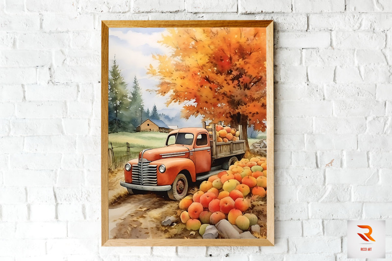 maple-tree-amp-old-truck-wall-art