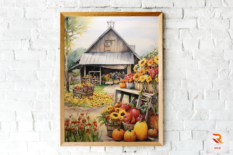 watercolor-autumm-harvest-farm-wall-art