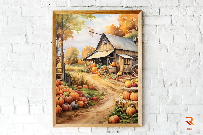 watercolor-autumm-harvest-farm-wall-art