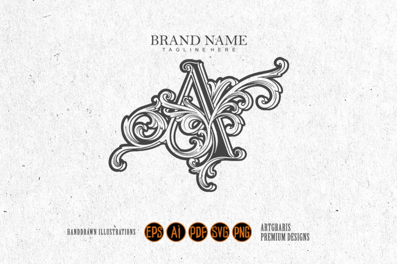 antique-allure-letter-a-initial-monogram-logo-outline