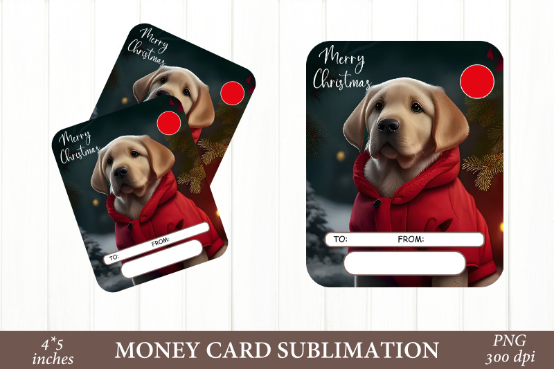 money-card-christmas-dog-png-money-card-holder-png