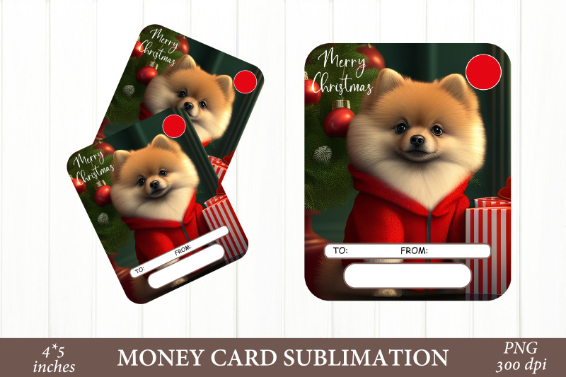 money-card-christmas-dog-png-cute-dog-sublimation-png