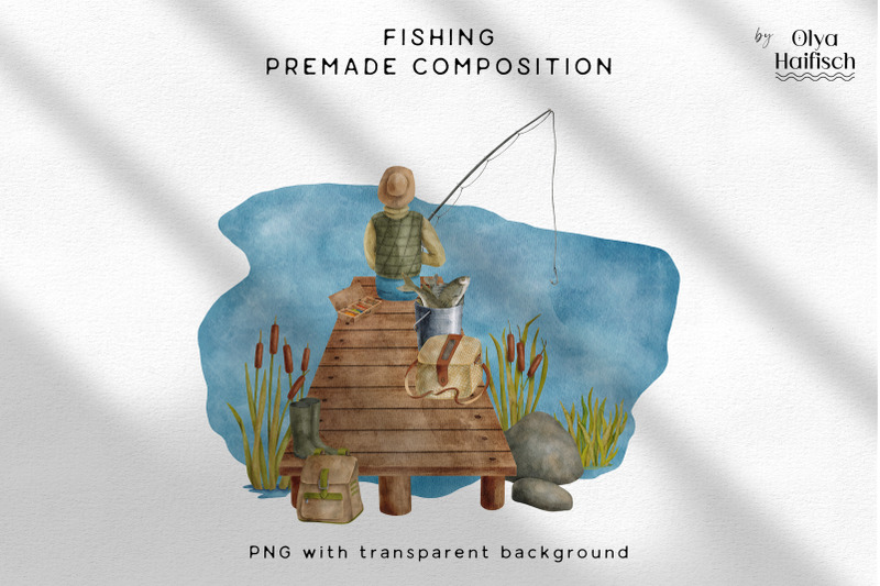 watercolor-fisherman-clipart-fishing-on-lake-scene-png
