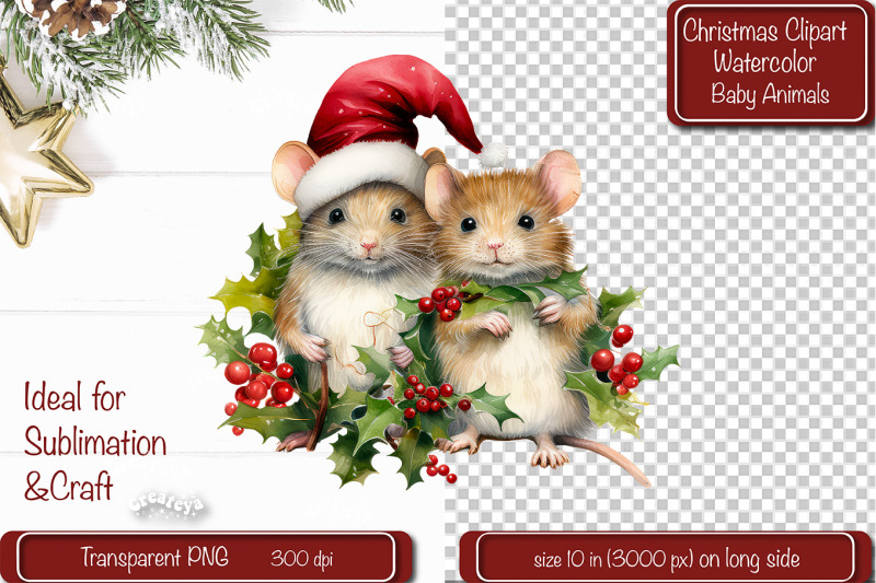 christmas-clipart-animal-illustration-watercolor-christmas-clipart-png