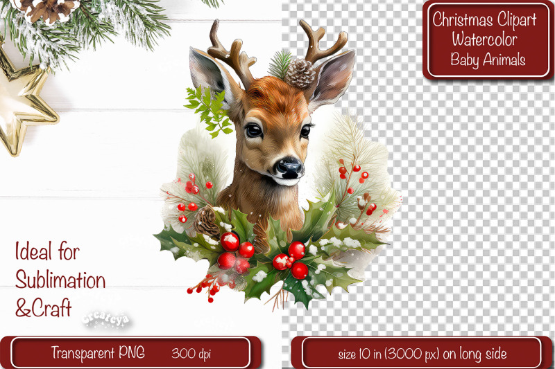 christmas-clipart-reindeer-illustration-watercolor-animal-christmas-cl