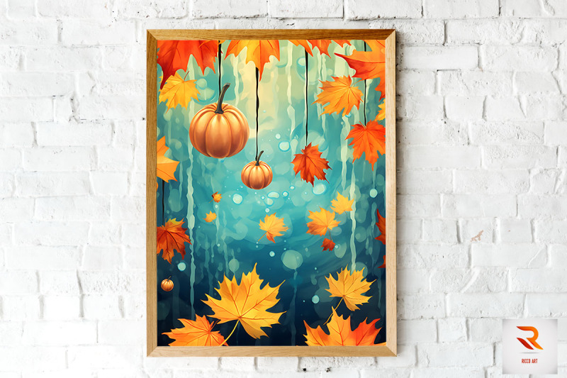 autumn-maple-leaves-amp-pumpkin-wall-art