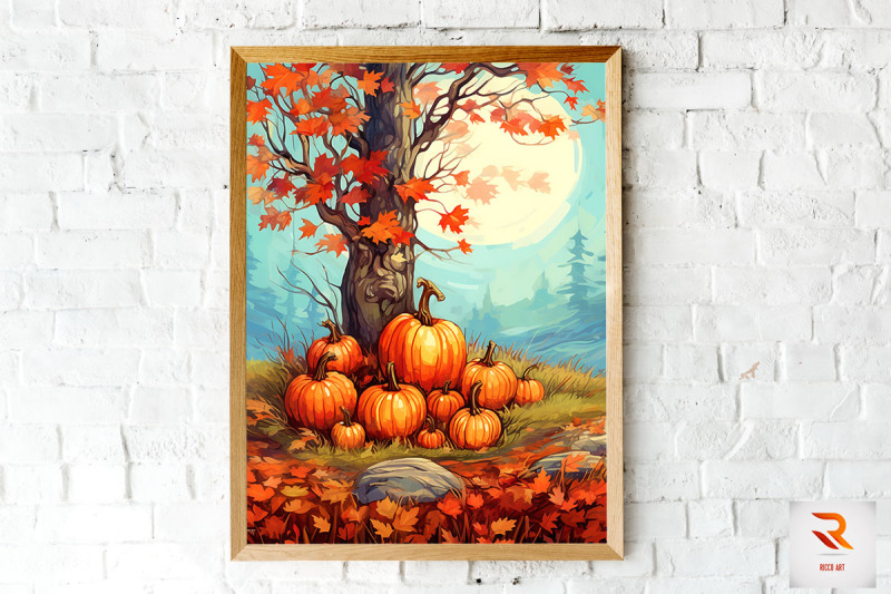 beautiful-fall-with-pumpkin-wall-art