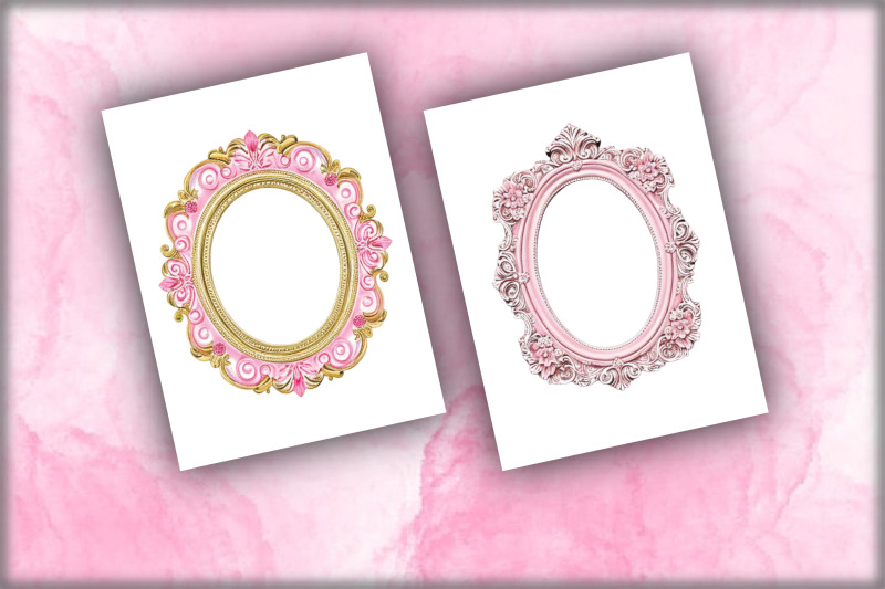 pink-rococo-frames-clipart