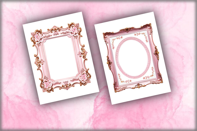 pink-rococo-frames-clipart