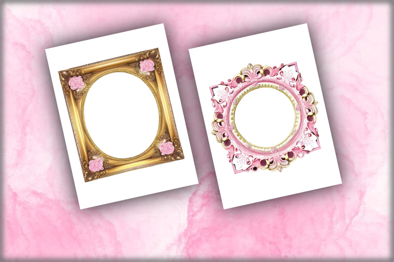 pink-rococo-frames-clipart