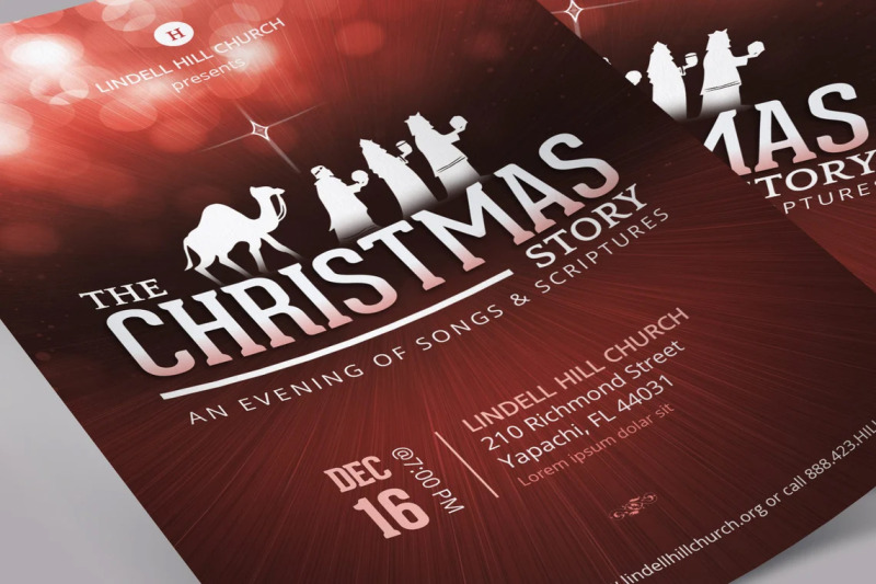 red-christmas-story-flyer-template-for-word-and-publisher-4x6-inches