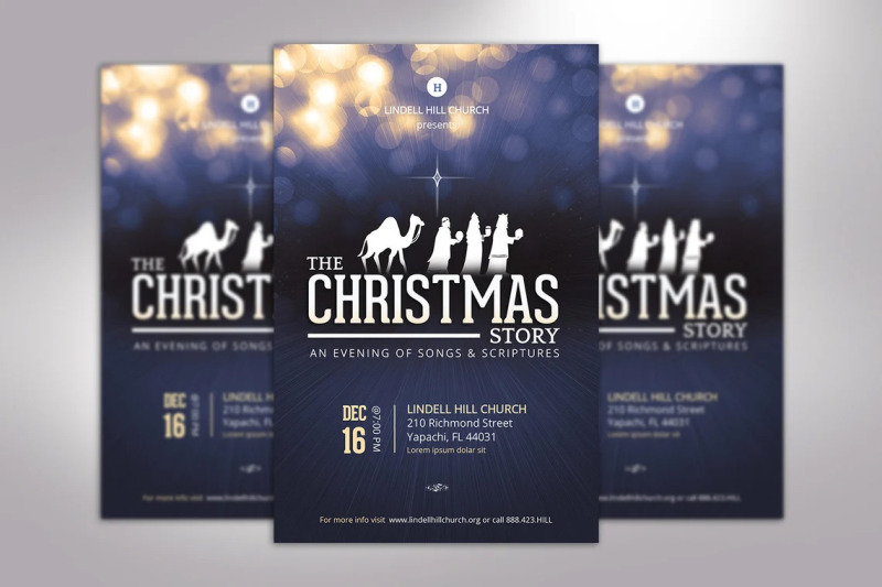 blue-christmas-story-flyer-template-for-word-and-publisher-4x6-in