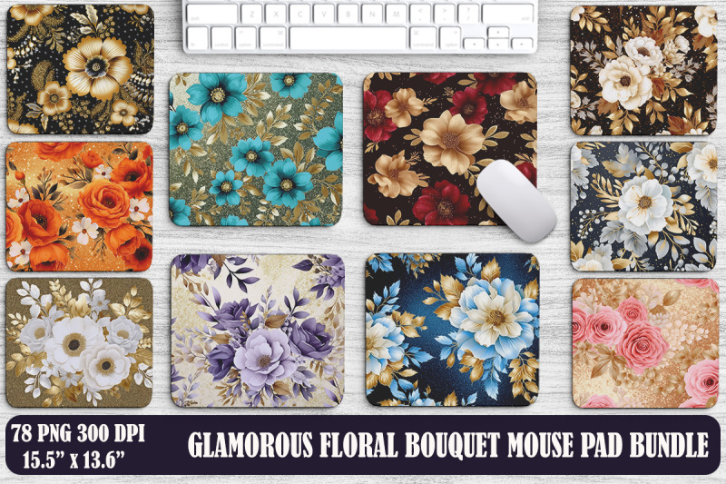 glamorous-floral-bouquet-mouse-pad