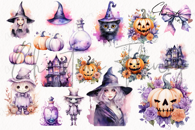 purple-pastel-halloween-clipart