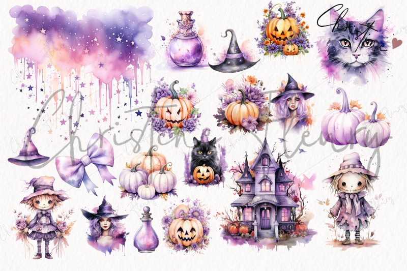 purple-pastel-halloween-clipart