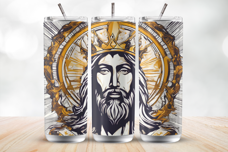 king-jesus-20-oz-tumbler-wrap-sublimation-design