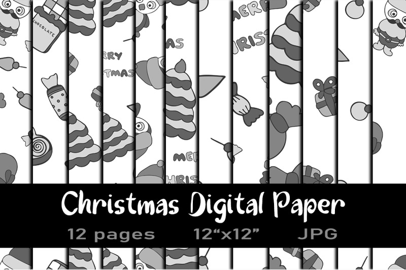 christmas-black-and-white-digital-paper-pack