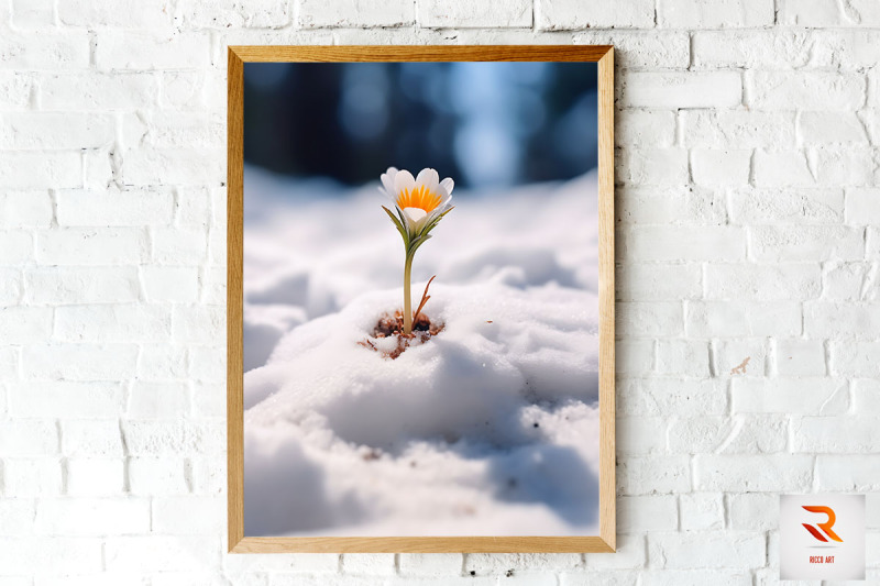 little-flower-born-in-the-snow-wall-art