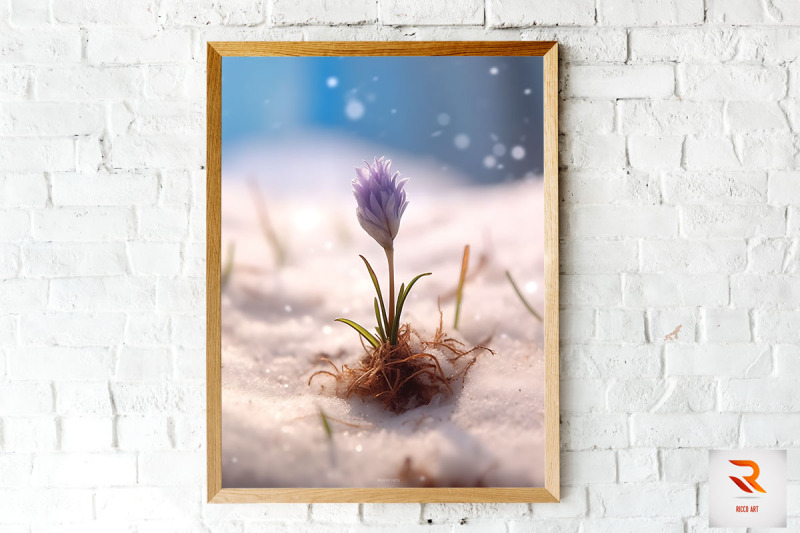 little-flower-born-in-the-snow-wall-art