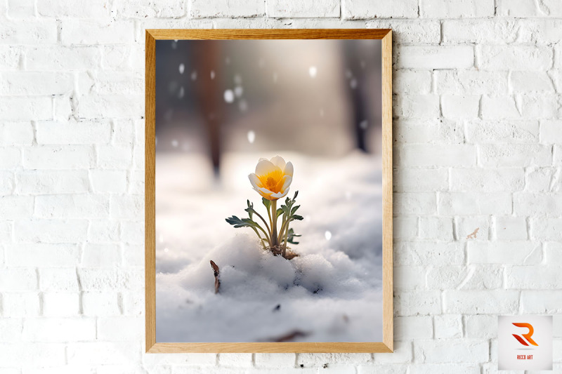 little-flower-born-in-the-snow-wall-art