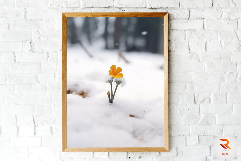 little-flower-born-in-the-snow-wall-art