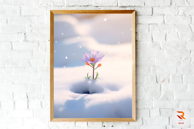 little-flower-born-in-the-snow-wall-art