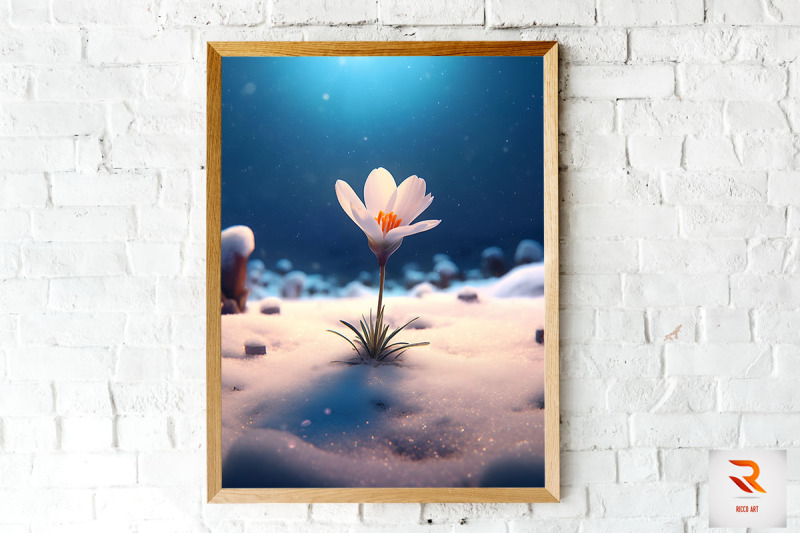 little-flower-born-in-the-snow-wall-art