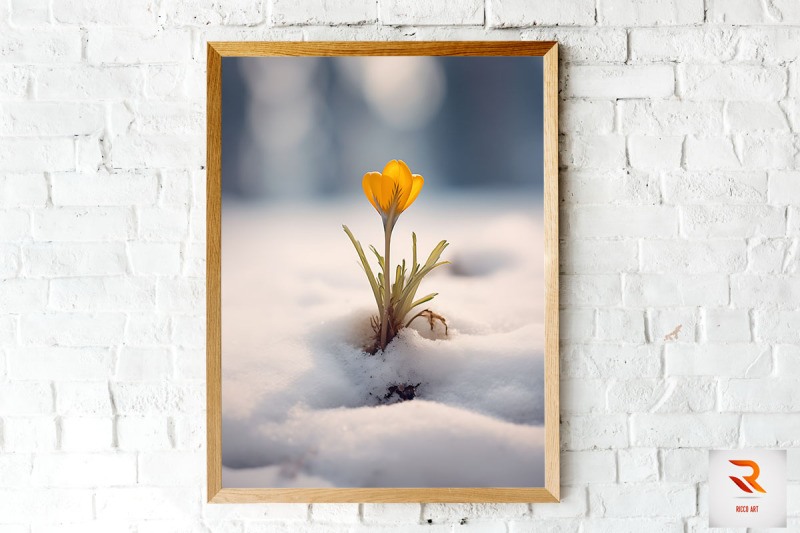 little-flower-born-in-the-snow-wall-art