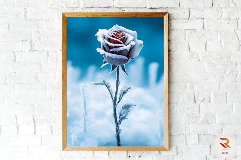 beautiful-flower-in-the-snow-wall-art