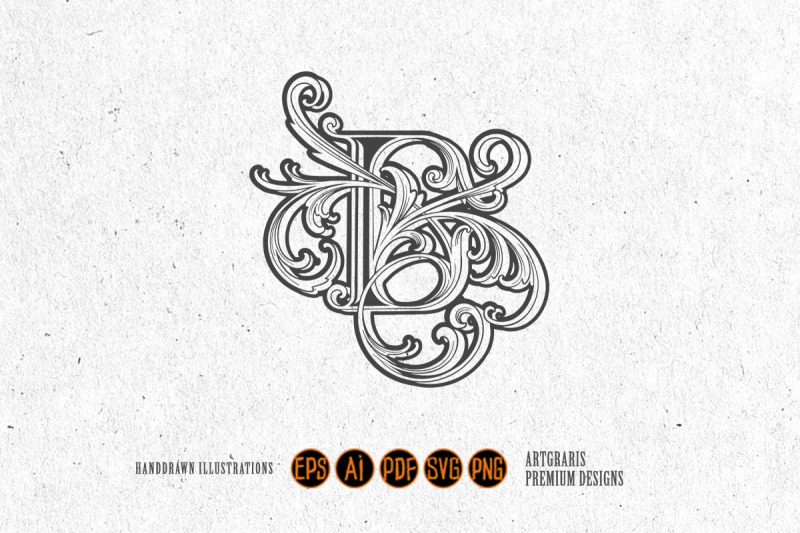 elegance-vintage-e-lettermark-emblem-monochrome