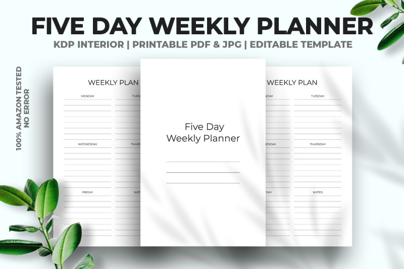 five-day-weekly-planner-kdp-interior