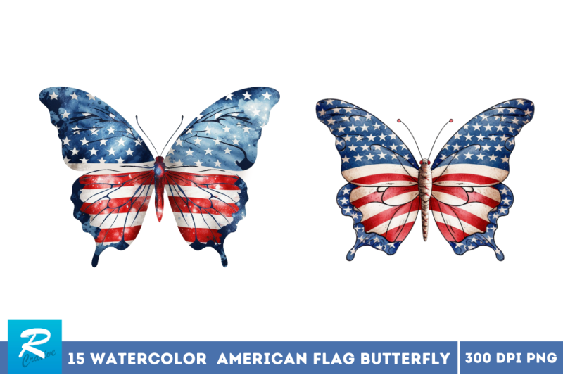 patriotic-american-flag-butterfly-clipart-bundle